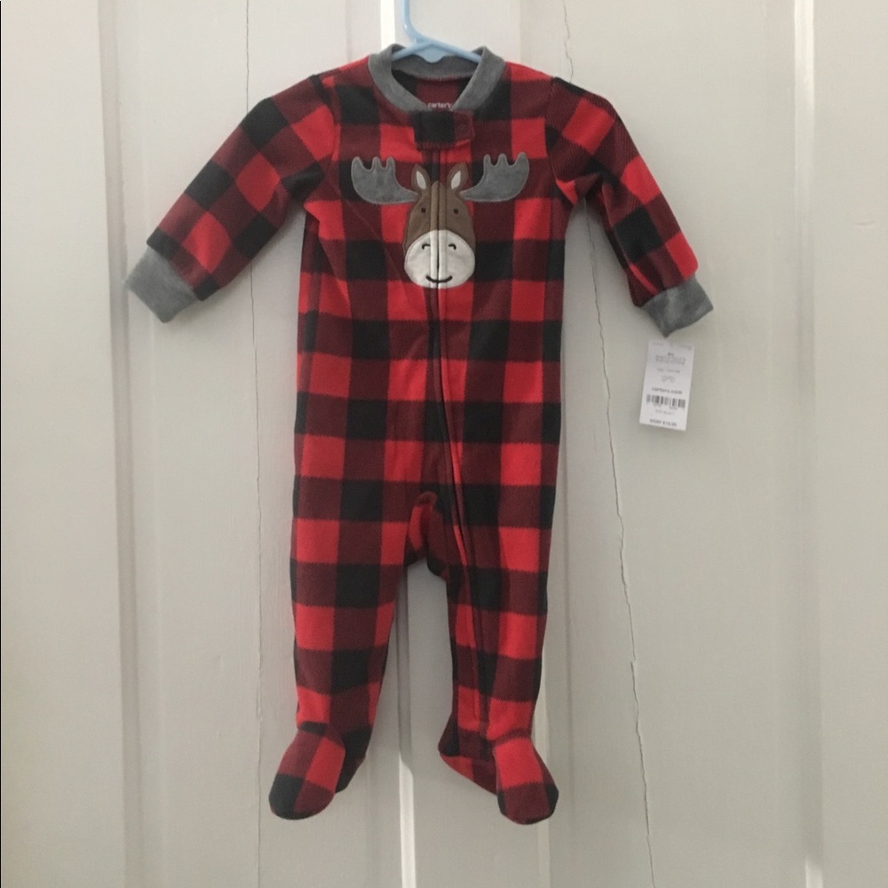 Carters Fleece Sleeper with Moose!